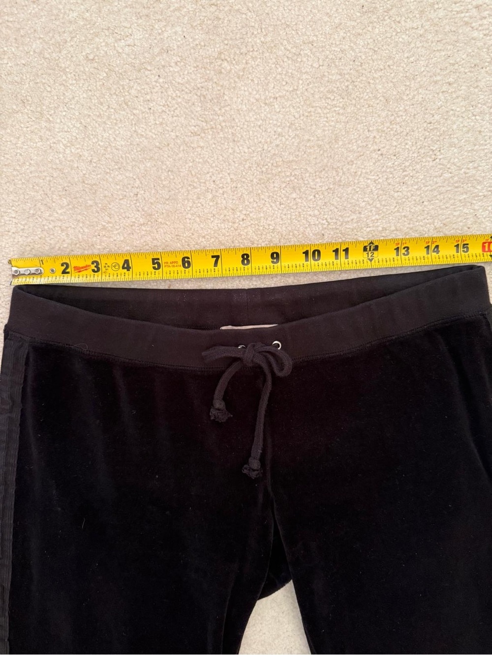 Juicy Couture Vintage Y2K Black Velour Tracksuit M Low Rise Bootcut Pants Set - Picture 6 of 14
